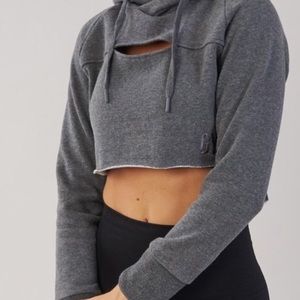Gym shark cropped hoodie